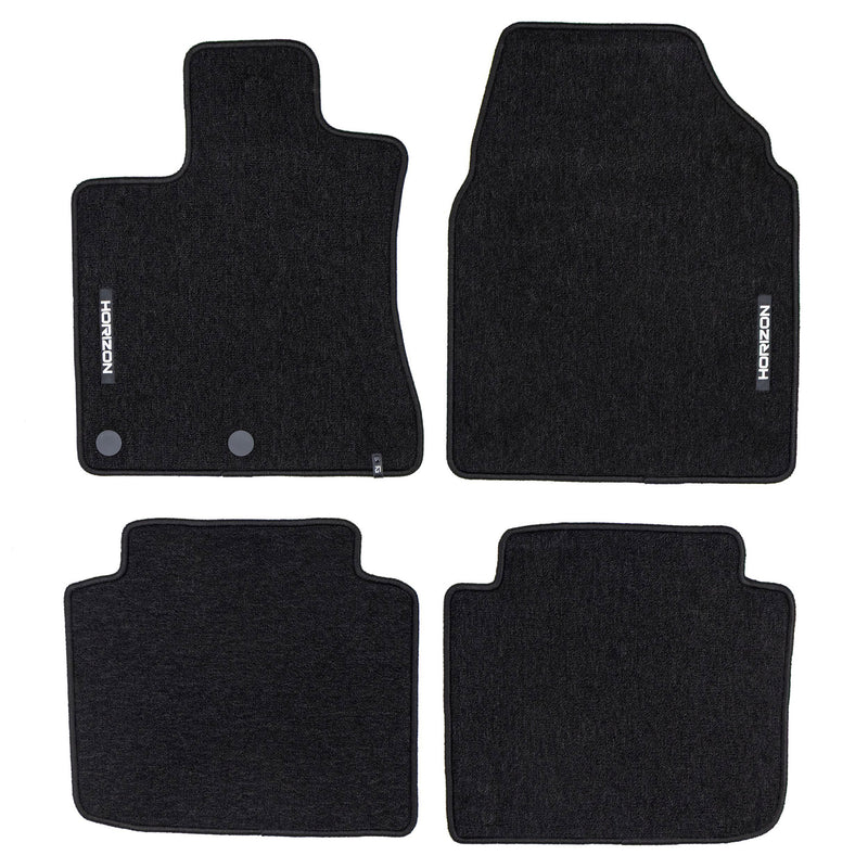 Tapis de Sol de Voiture pour Nissan Qashqai+2 I 2006-2013 Velours Noir 4Pcs
