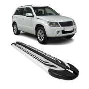 Marchepieds Latéraux pour Suzuki Grand Vitara 2006-2015 Aluminium Gris 5Porte 2x
