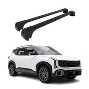 Barres de toit transversales pour Kia Seltos II 2026-2027 Noir Aluminium 2Pcs