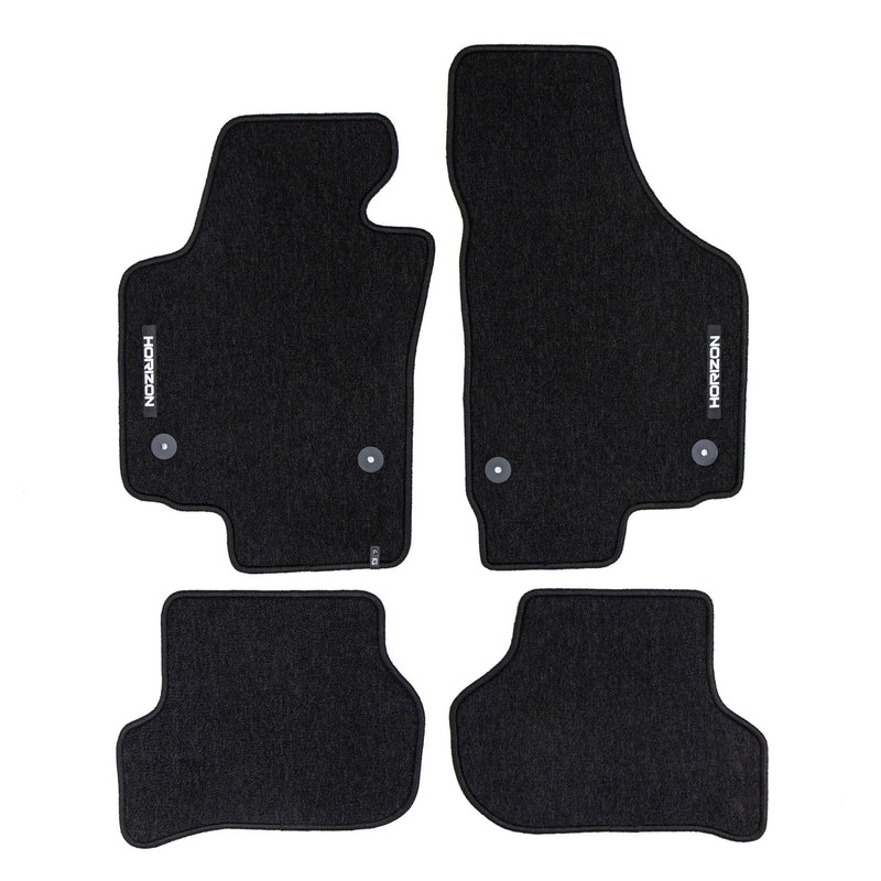 Tapis de Sol de Voiture pour Seat Altea / Altea XL 2004-2015 Velours Noir 4Pcs