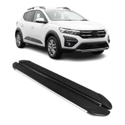 Marchepieds Latéraux Pour Dacia Sandero Stepway 2021-2026 Aluminium Noir Gris