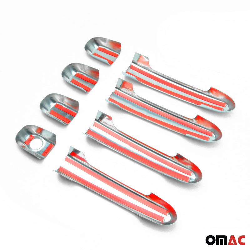 Couverture Poignée de porte pour Hyundai Accent Berline 2005-2011 inox Chromé