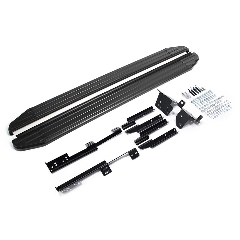 Marchepieds Latéraux pour Nissan Qashqai 2013-2018 Alu Noir ABE