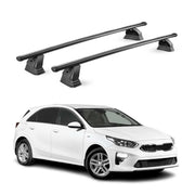 Barres de toit transversales acier pour Kia Cee'd III 2018-2026 TÜV Noir 2Pcs