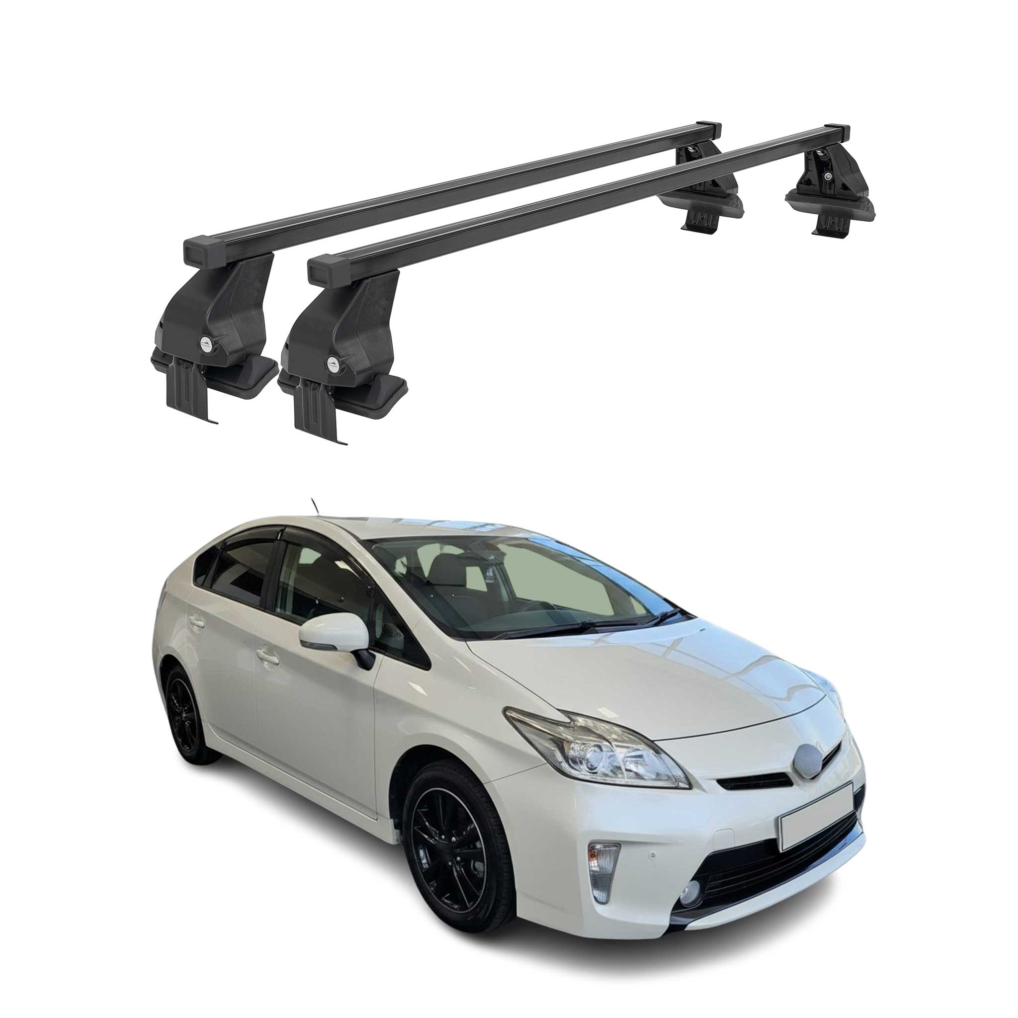 Barres Transversales Menabo pour Toyota Prius + 2012-2015 Noir