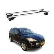 Barres de toit Transversales pour Peugeot 4007 2008-2012 Aluminium Argent