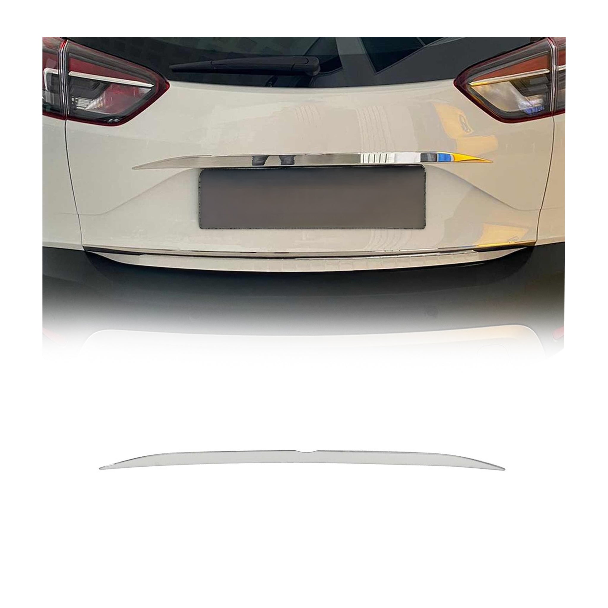 Garniture de Hayon Coffre pour Opel Crossland X 2017-2021 acier inox