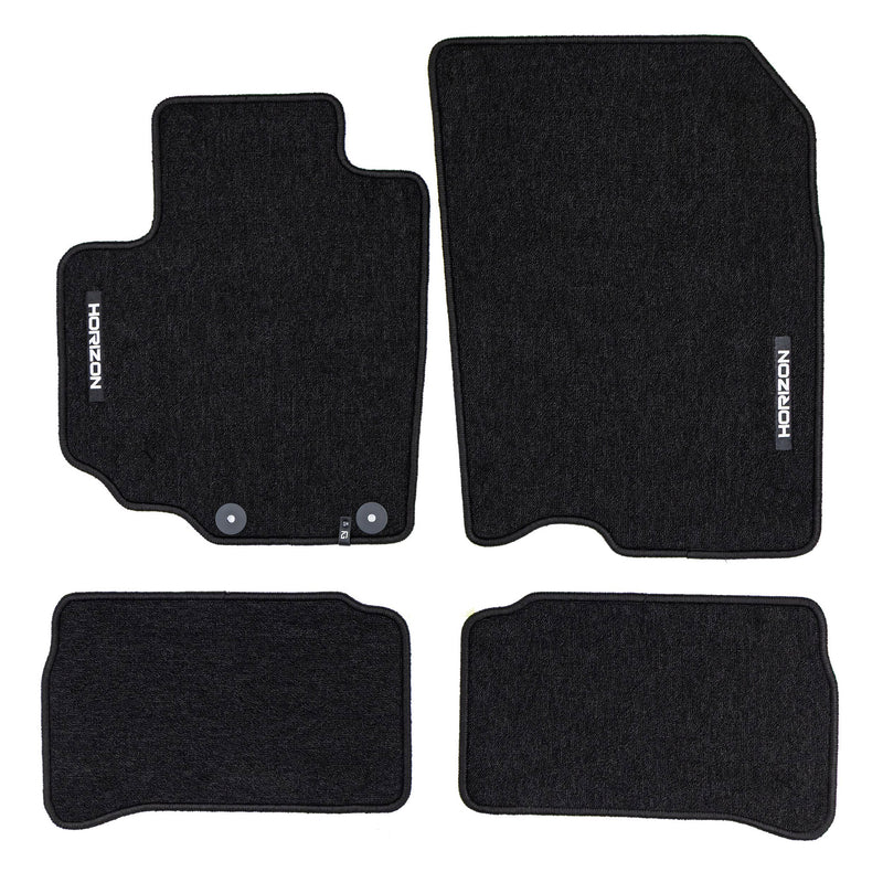 Tapis de Sol de Voiture pour Suzuki Vitara II 2015-2025 Velours Noir 4Pcs