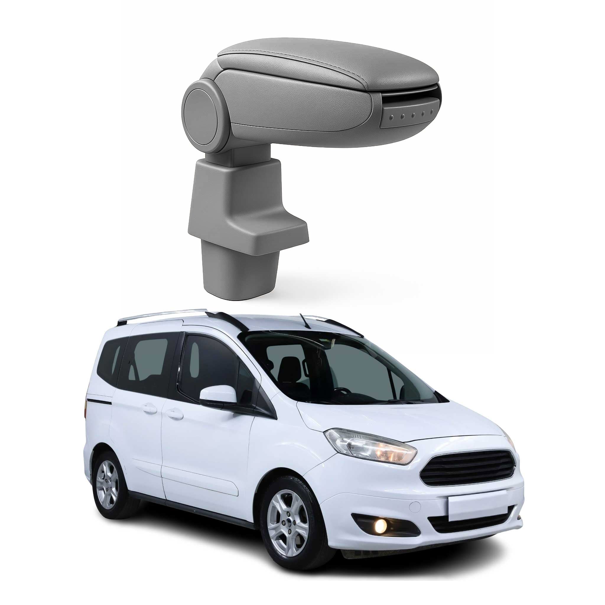 Accoudoir pour Ford Transit Tourneo Courier 2014-2024 Vinyl Abs Gris