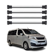 Barres de Toit transversales pour Fiat Scudo 2022-2026 Aluminium Argent 4Pcs