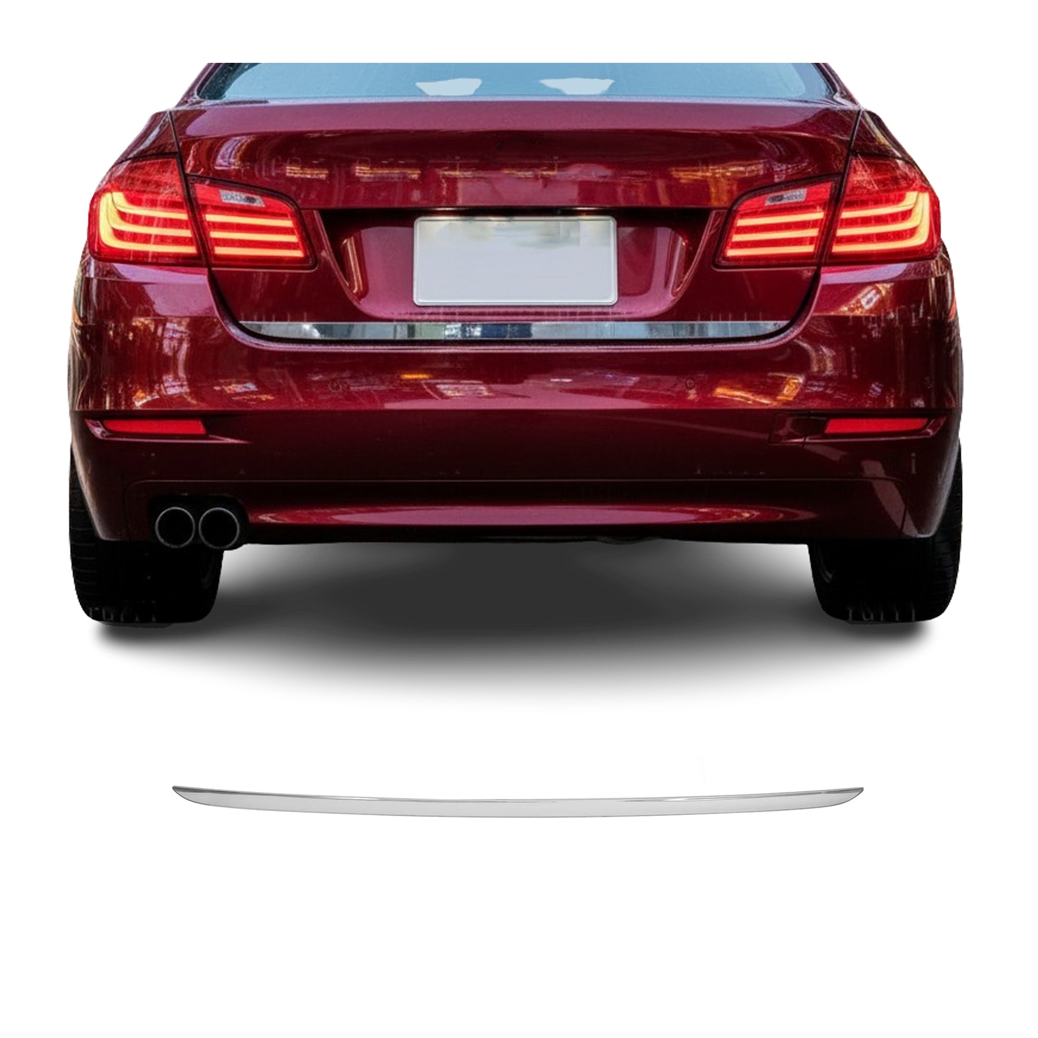 Garniture de hayon coffre pour BMW Série 5 F10 Berline 2010-2016 acier inoxy