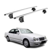 Barres de toit transversales Alu pour Mercedes Classe E W210 1996-2002 Gris 2Pcs