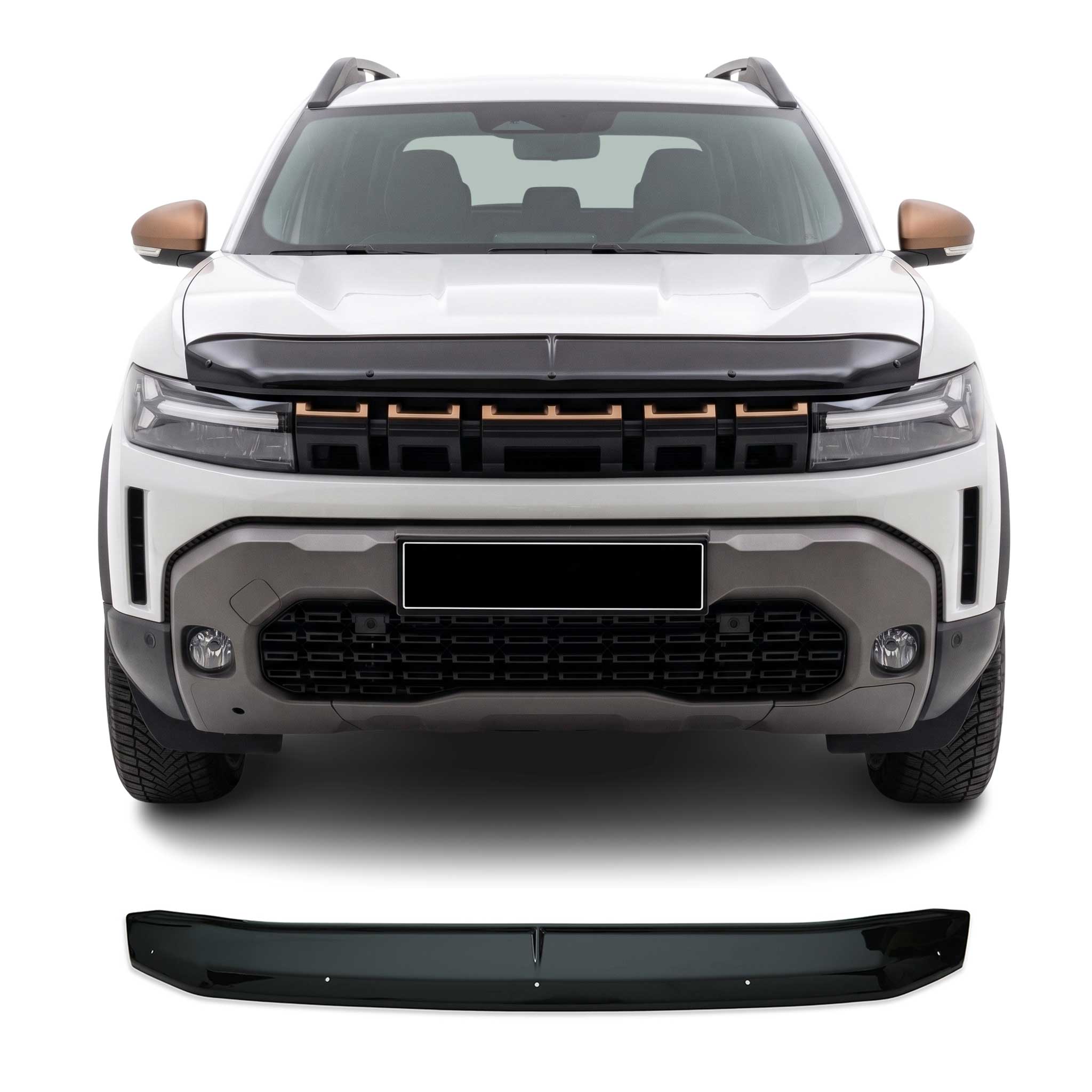 Deflecteurs d'air capot de voiture pour Dacia Renault Duster mk3 2024-2026 ABS