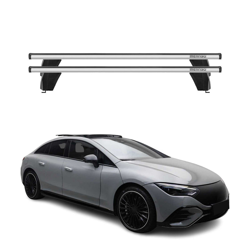 Menabo Barres De Toit Transversales pour Mercedes EQE V295 2022-2025 Gris Alu