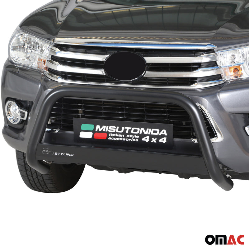 Pare-buffle Avant pour Toyota Hilux 2016-2018 63 mm en Acier Noir