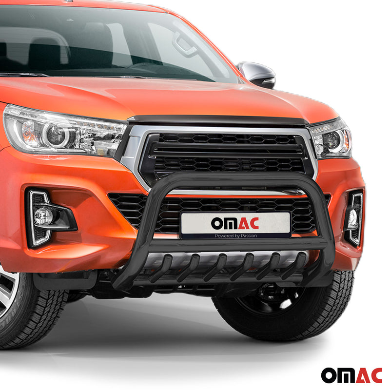 Pare-Buffle Avant Pour Toyota Hilux 2018-2020 Acier Noir