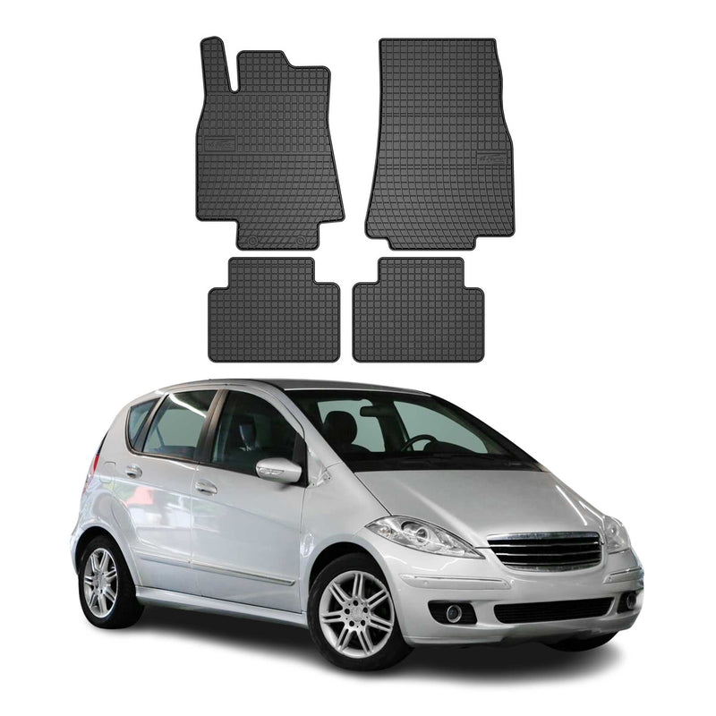 Tapis de Sol pour Mercedes Classe A W169 2004-2012 Caoutchouc Noir