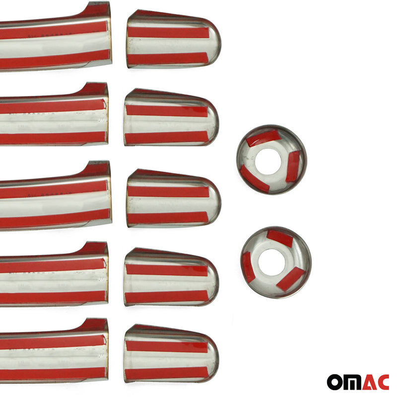 Couverture de poignée de porte pour Ford Transit 2014-2025 en Acier Inox 12Pcs