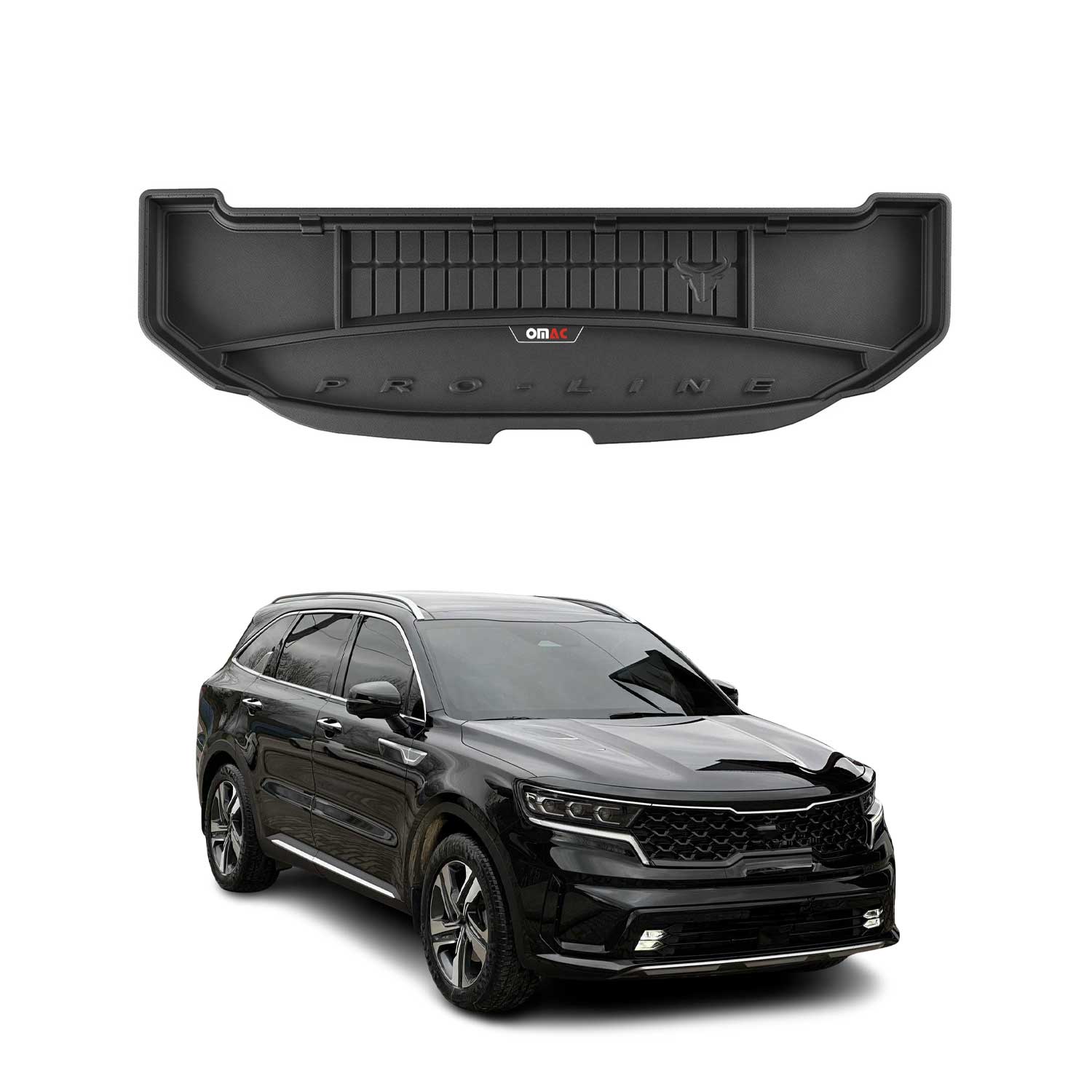 OMAC Tapis de Coffre pour Kia Sorento Hybrid PHEV 2020-2024 TPE Noir