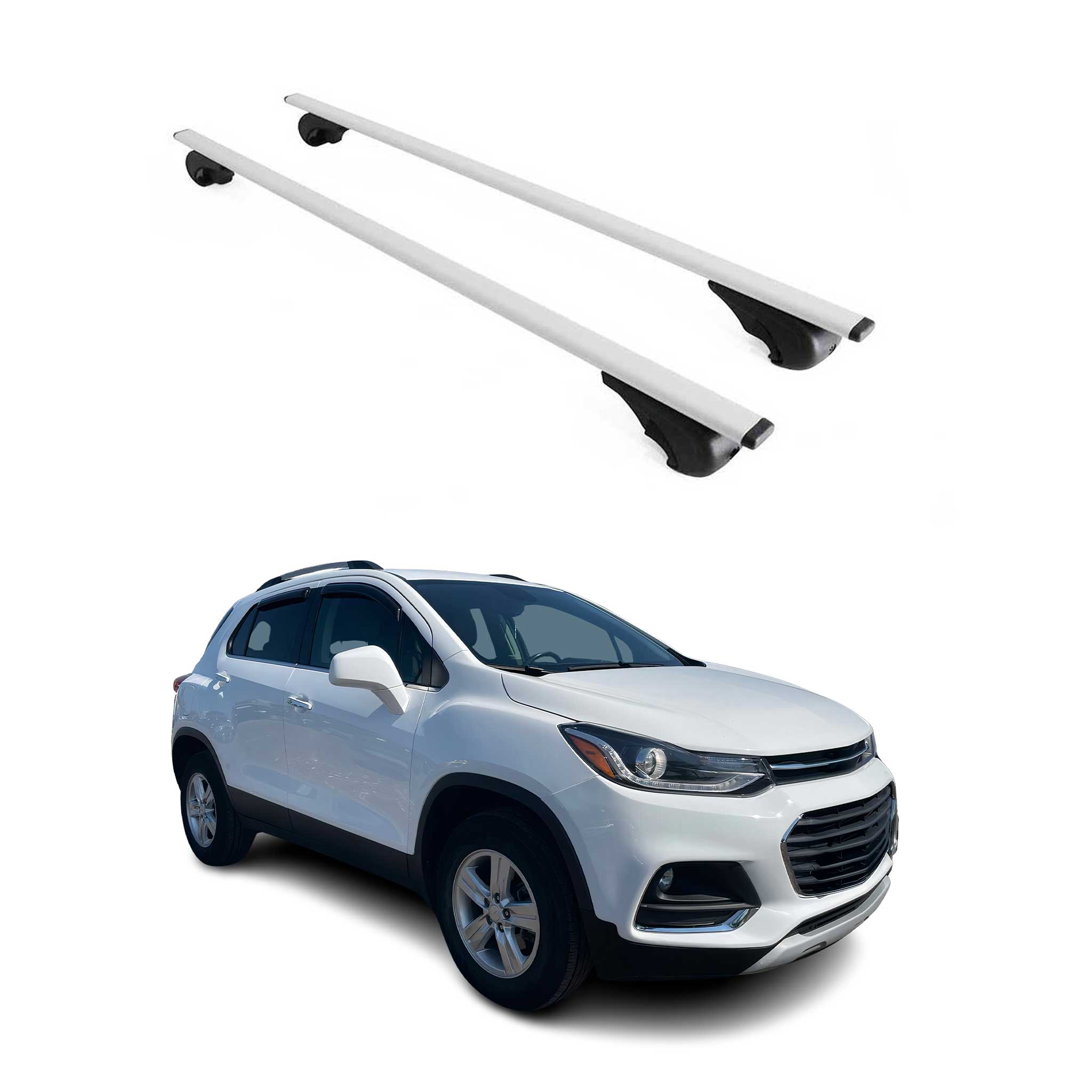 Barres de toit Transversales pour Chevrolet Trax 2012-2024 Fer Argent