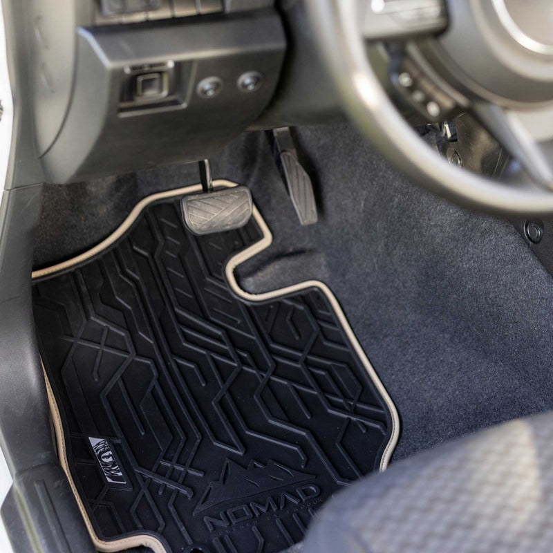 Tapis de Sol de Voiture pour Dacia Duster II 2017-2024 Caoutchouc Noir 2Pcs