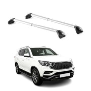 Barres de toit pour Ssangyong Rexton IV 2017-2026 Gris Argenté 2 pièces ABE