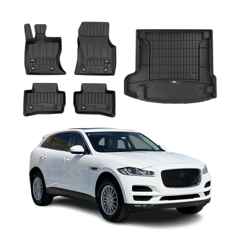 Kit Tapis de Sol et Coffre pour Jaguar F-Pace 2016-2022 TPE Noir