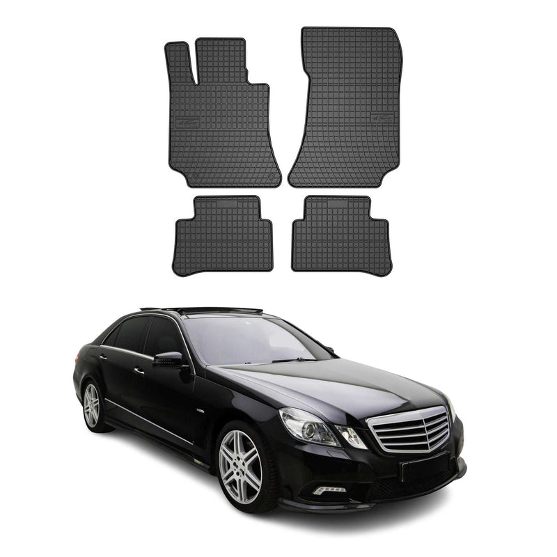 Tapis de Sol pour Mercedes Classe E W212 2009-2016 Caoutchouc Noir