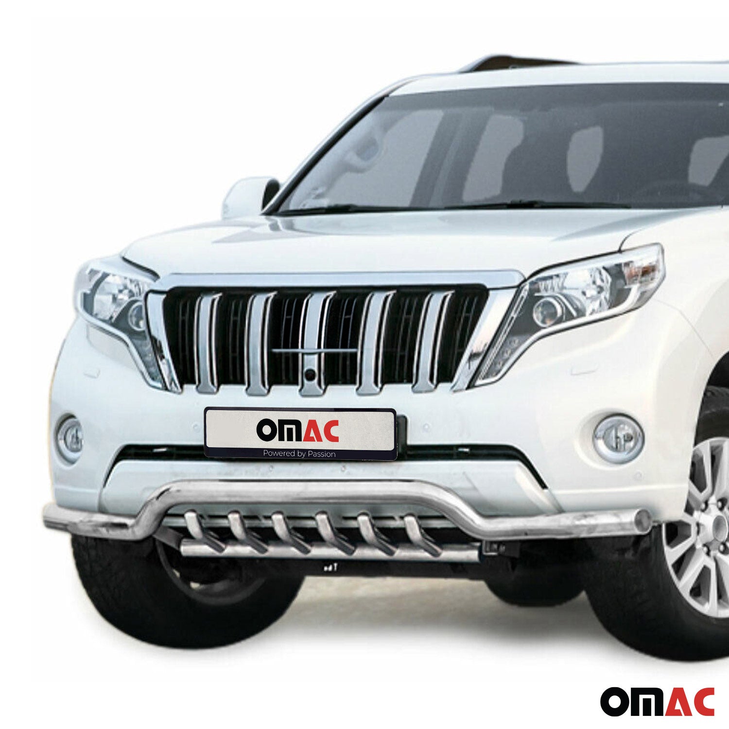 Pare-Buffle Avant Pour Toyota Land Cruiser 150 2013-2017 Argent en Acier Inox