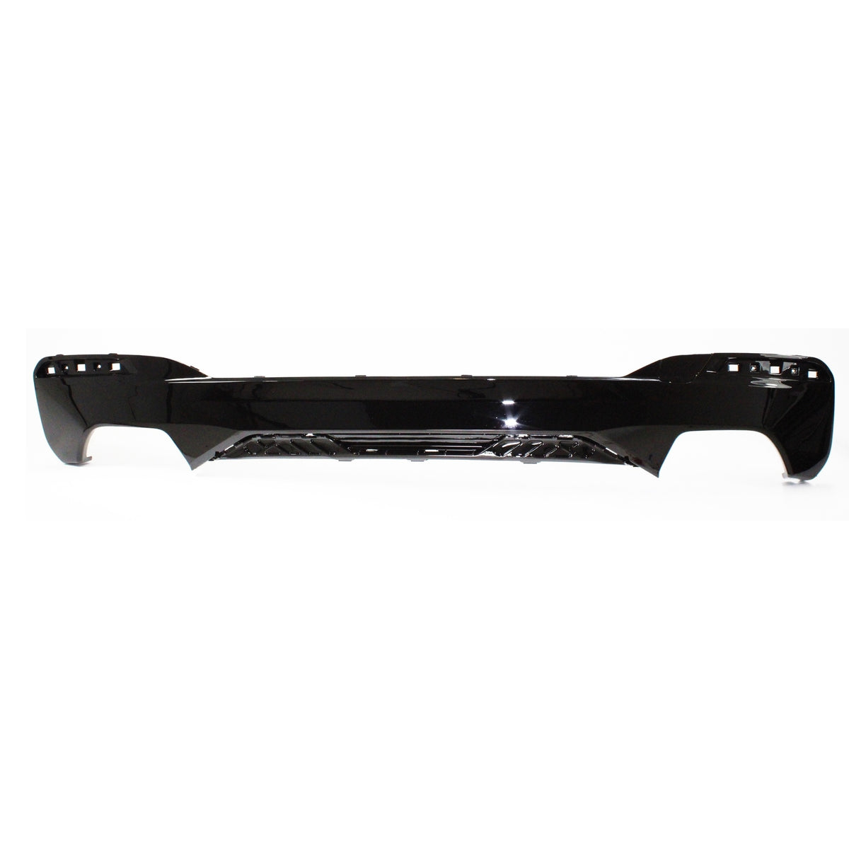 JOM Insert de Pare-choc Arrière pour BMW Série 5 G30/G31 2017-2020 Noir Brillant breite Ausführung