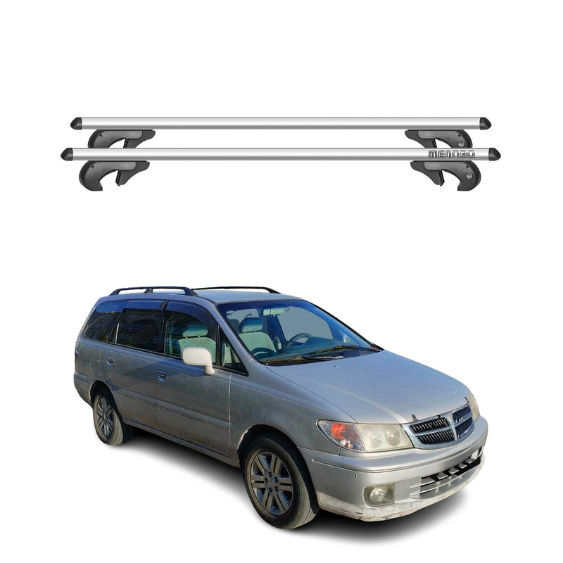 Barres de toit transversales pour Nissan Presage 1998-2009 90kg Alu Gris 2x
