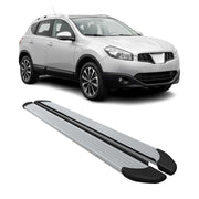 Marchepieds Latéraux pour Nissan Qashqai J10 2006-2014 Gris Alu 2x