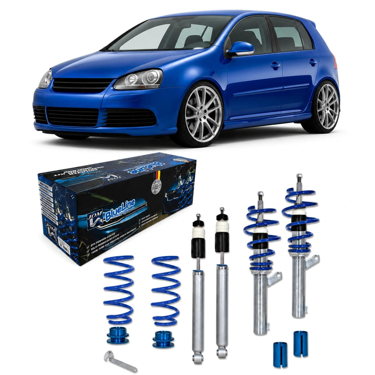 JOM BlueLine Combinés Filetés pour VW Golf 5 4Motion 2.0T 2.0TDi / DSG 3.2