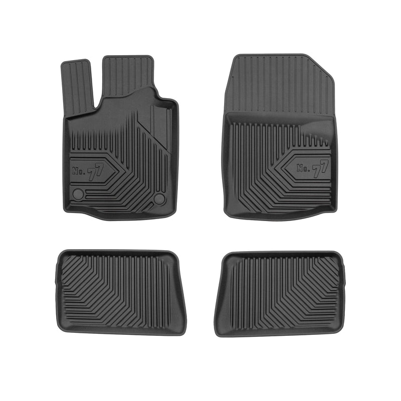 Tapis de Sol de Voiture pour Renault Twingo II 2007-2014 TPE Imperméable 4Pcs