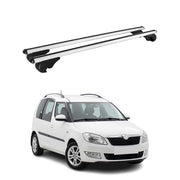 Barres de toit Transversales pour Skoda Roomster 2006-2015 TÜV Aluminium Gris 2x