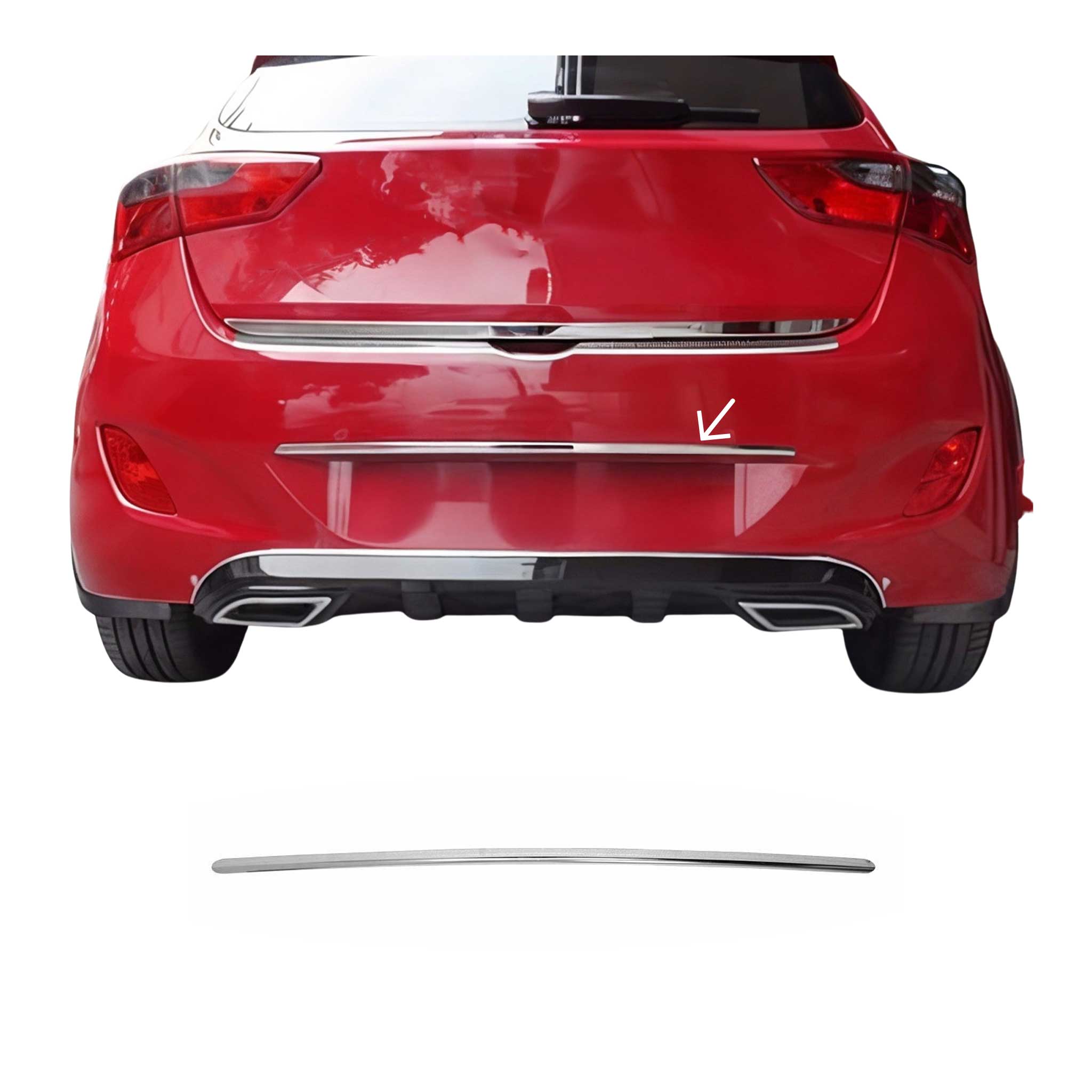Support de plaque d'immatriculation pour Hyundai i30 Oben 2012-2017