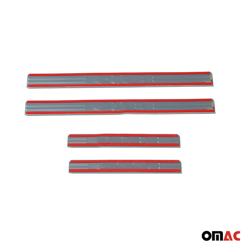 Seuils de porte pour Renault Clio III 2005-2019 en acier inox Chromé