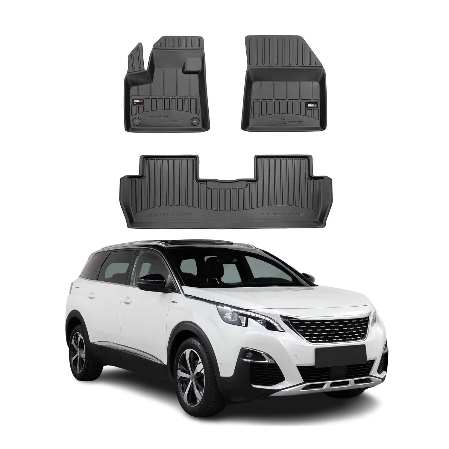 Tapis de Sol pour Peugeot 5008 2017-2022 TPE Noir