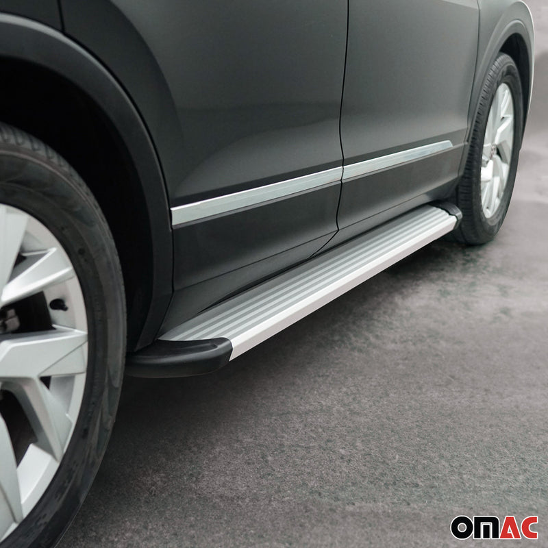 Marchepieds Latéraux pédale pour Ford Ranger T6 2012-22 DoubleCab Alu Argent 2x