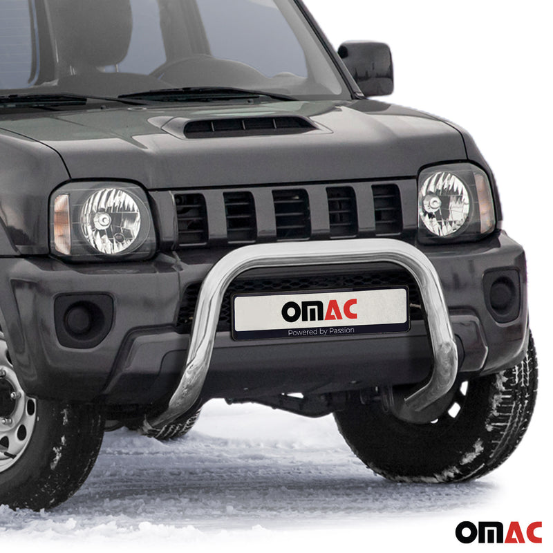 Pare-Buffle Avant Pour Suzuki Jimny 2012-2018 en Acier Inoxy Argent