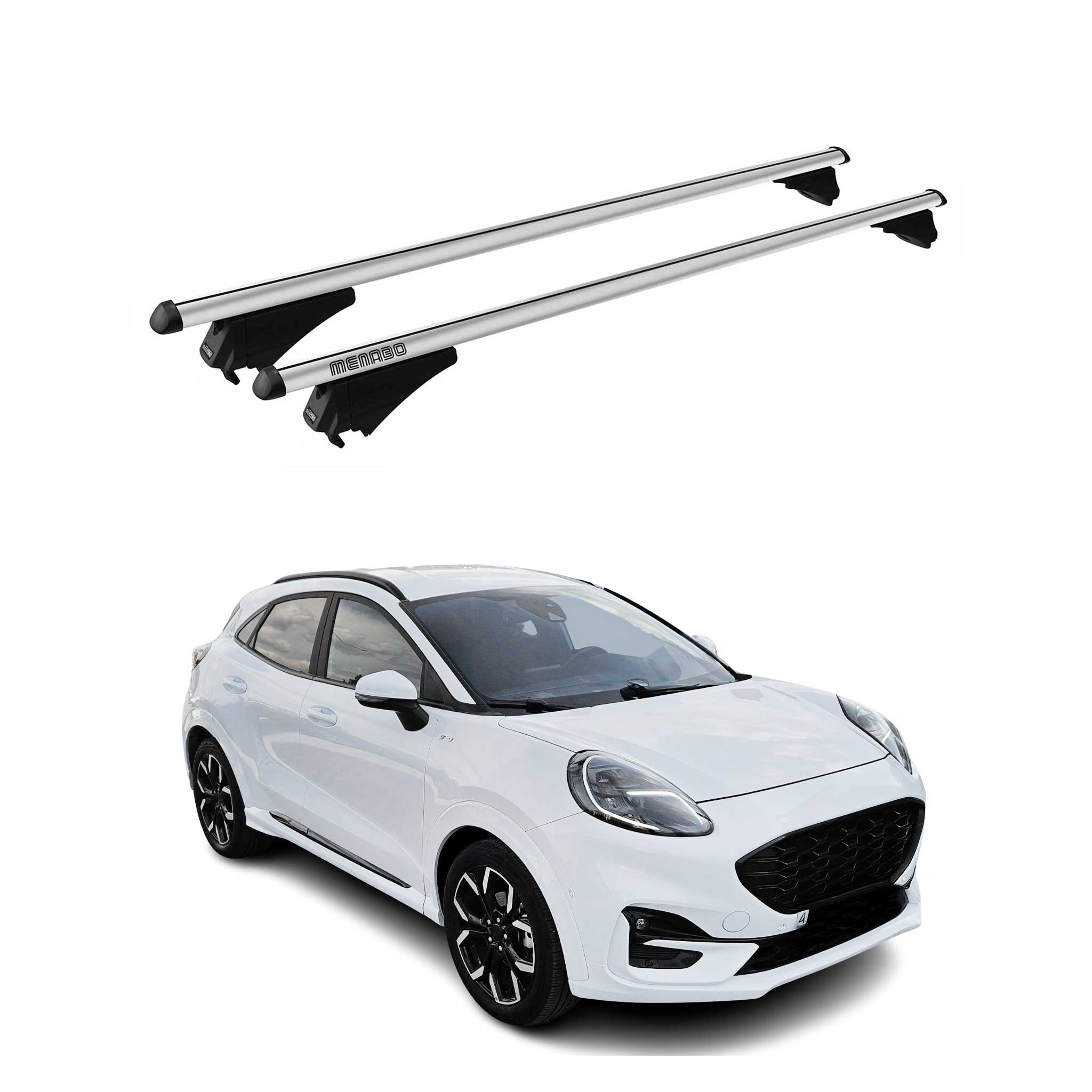 Tiger Barres de toit transversales pour Ford Puma 2019-2026 Gris