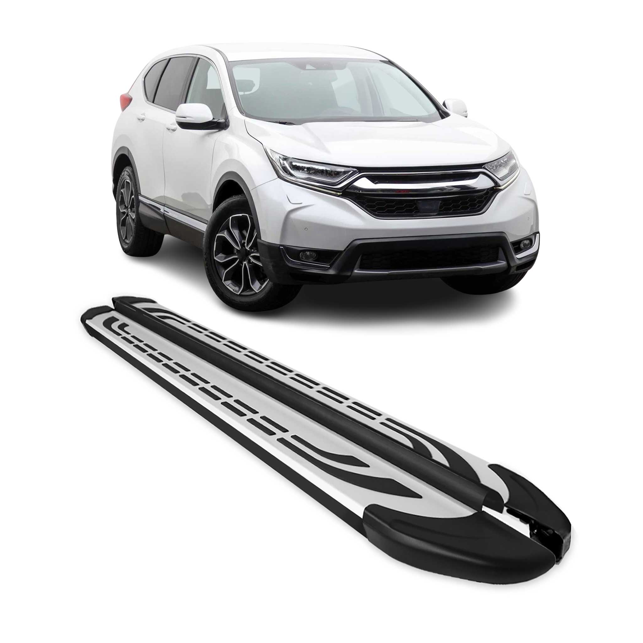 Marchepieds Latéraux pédale pour Honda CR-V 2017-2021 Aluminium Gris Noir 2x