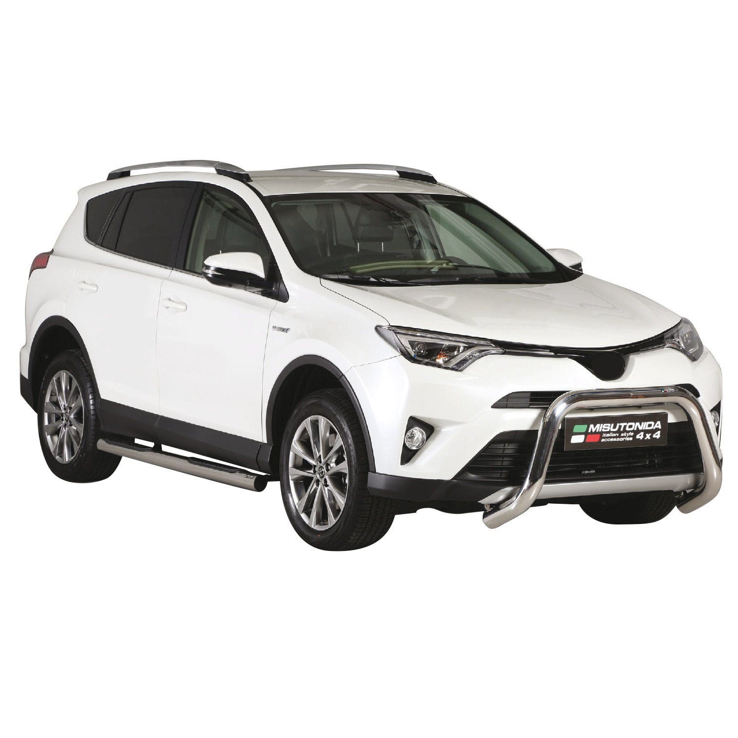 Pare-buffle Avant pour Toyota RAV4 Hybrid One 2016-2018 76 mm en Acier Gris