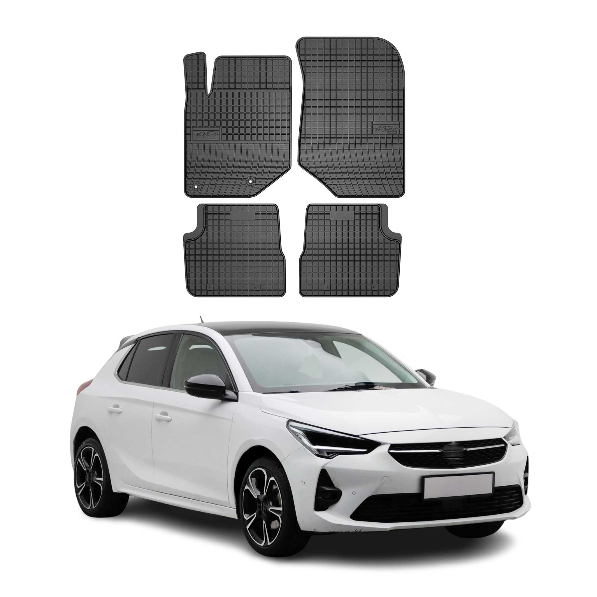 Tapis de Sol pour Opel Corsa F 2019-2026 OMAC Noir Caoutchouc