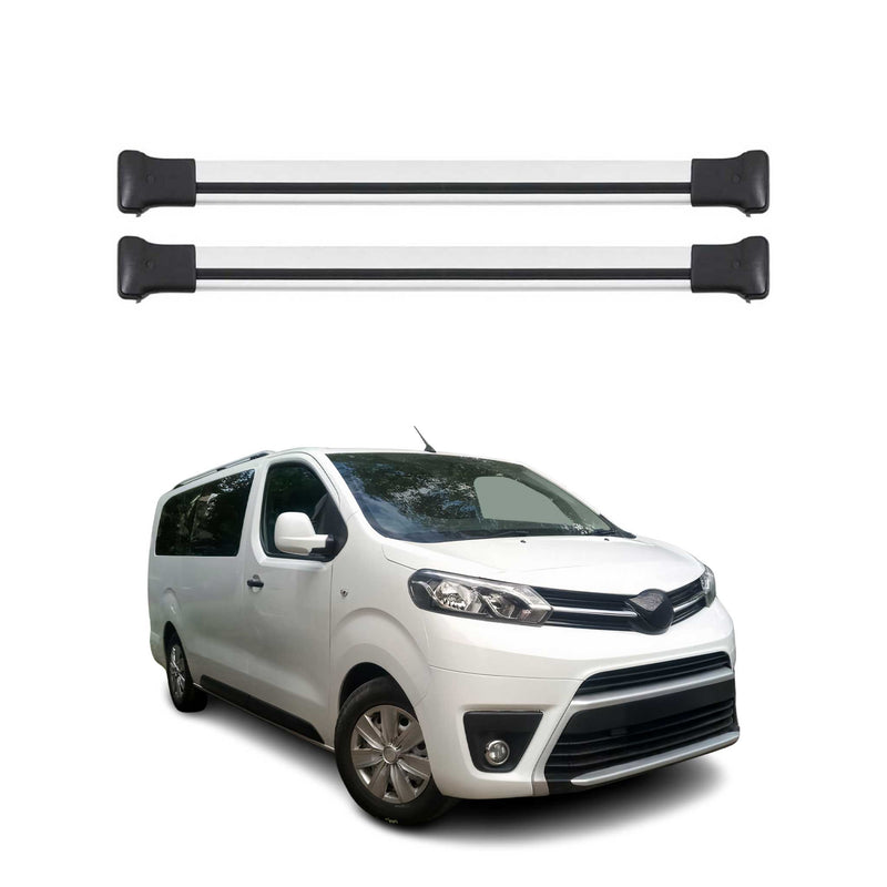 Barres de toit transversales pour Toyota Proace 2016-2024 Aluminium Gris