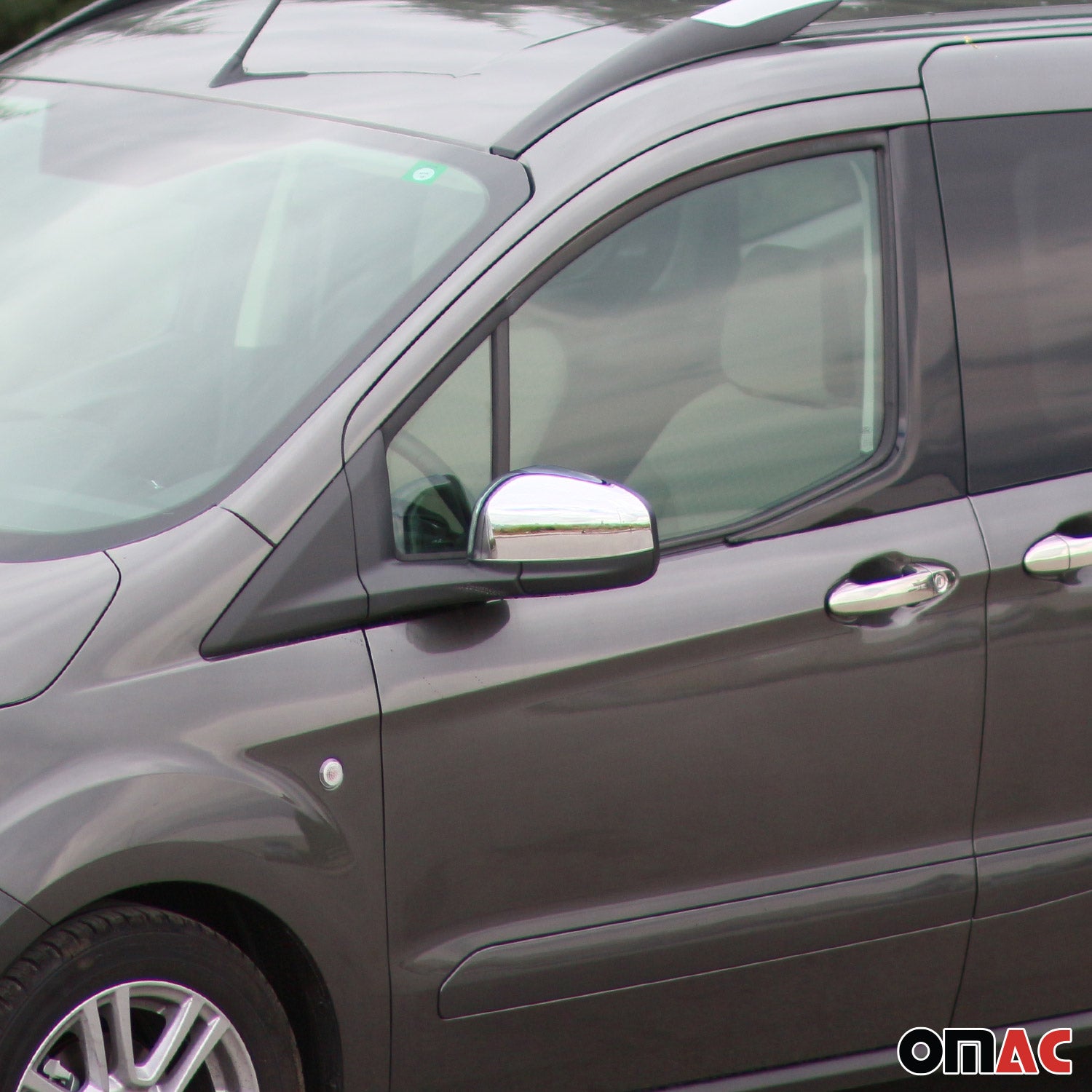 2014-2018 Ford Transit/Tourneo Courier PRE-FL Coques de Rétroviseurs ABS Argent