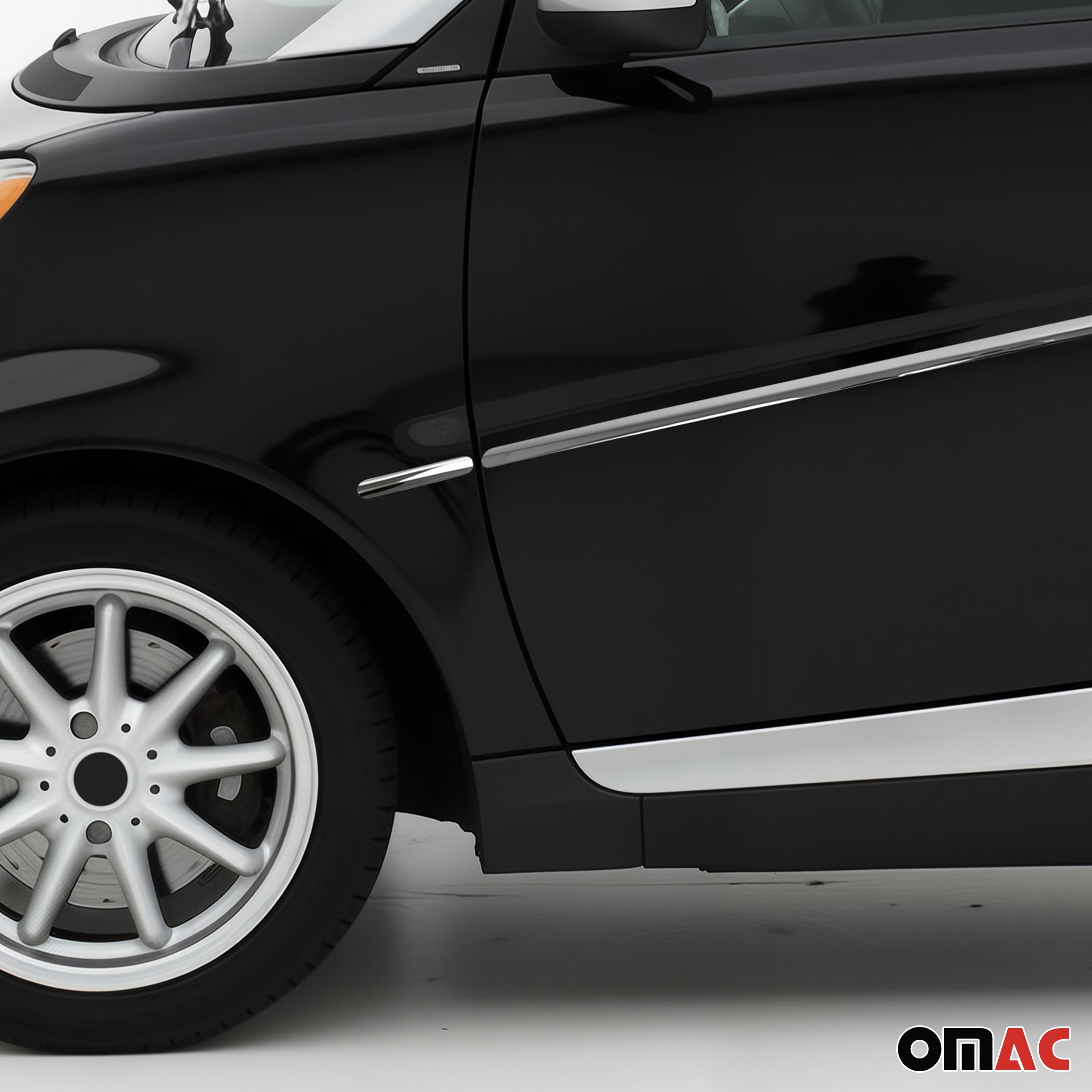 Garniture Baguette de porte latérale pour Smart Forfour 450 1998-2007 acier 4Pcs