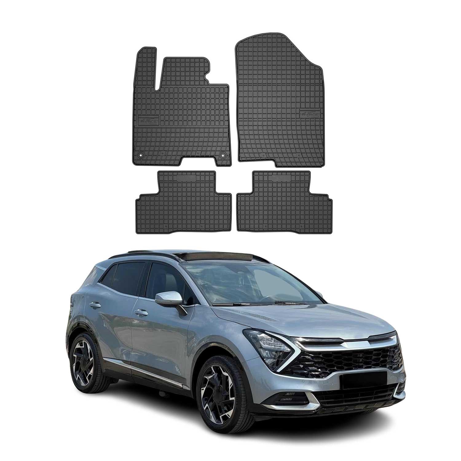 Tapis de Sol pour Kia Sportage 2021-2025 Noir Caoutchouc