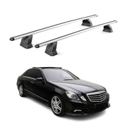 Barres de toit transversales Alu pour Mercedes Classe E W212 2010-2016 Gris 2Pcs