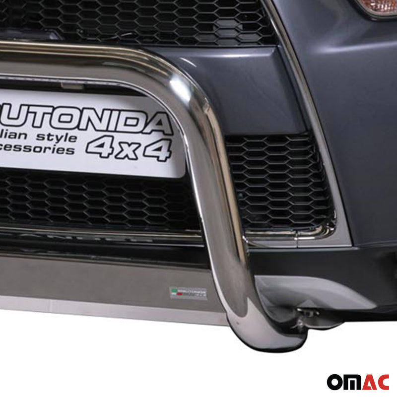 Pare-buffle Avant pour Mitsubishi Outlander 2010-2012 63 mm en Acier Gris